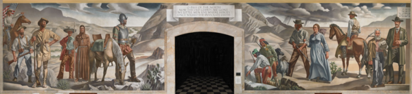 Tom Lea’s Pass of the North Mural located in El Paso, Texas  Lea, T. (1938) Pass of the North, mural [Oil on canvas] 11 X 54 feet. Federal Building, El Paso, Texas. Copyr Catherine Lea Week