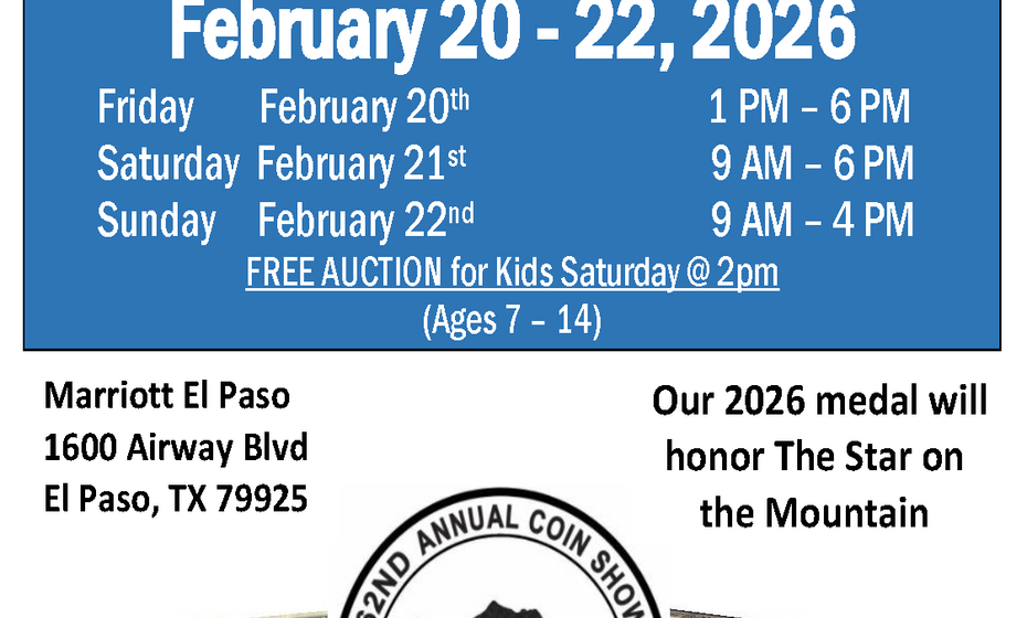62nd Annual El Paso Coin Show 2026