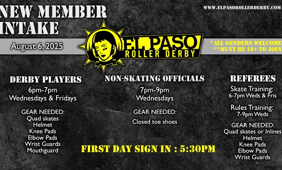 El Paso Roller Derby - New Member Intake