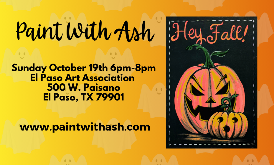Paint With Ash at the Art Junction 10/19/25 "Hey Fall! Jack-o'-Lantern"