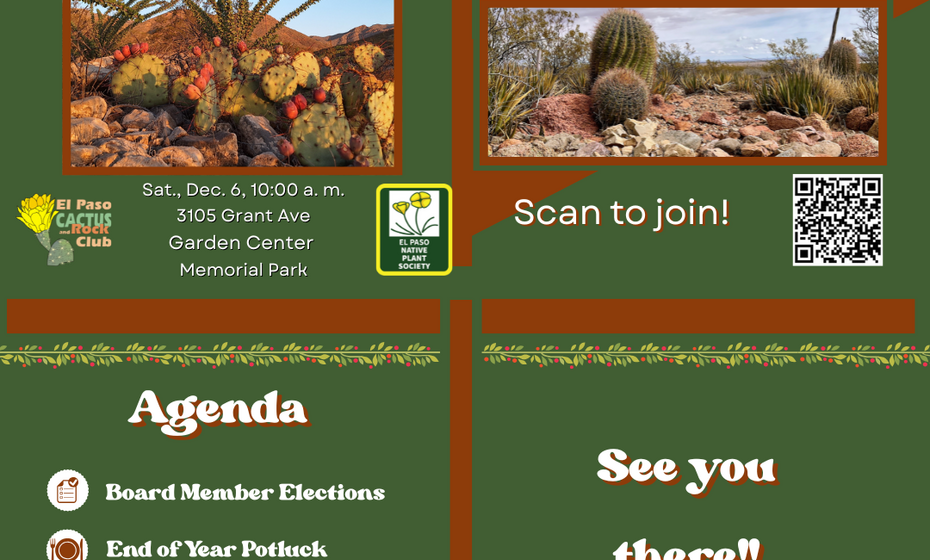 El Paso Cactus and Rock Club Monthly Meeting