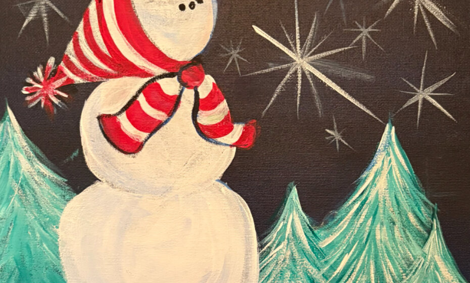 Christmas Snowman Sip & Paint!