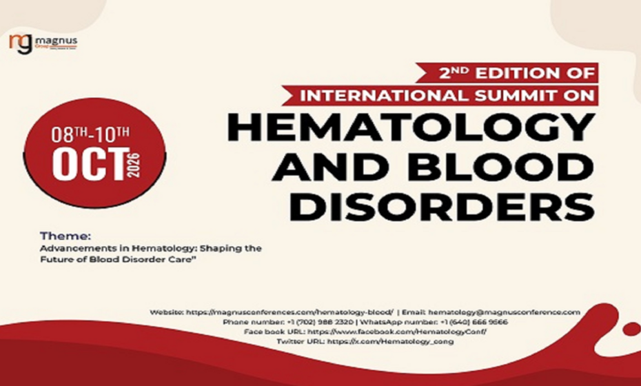 2nd Edition of International Summit on Hematology and Blood Disorders