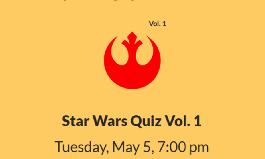 Star Wars Themed Pub Quiz at The Elmont