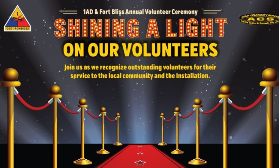 1AD & Fort Bliss Annual Volunteer Ceremony: Shining A Light