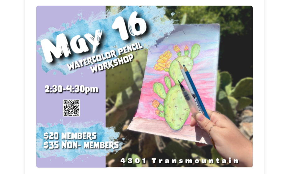 Watercolor Pencil Pop-Up Workshop!