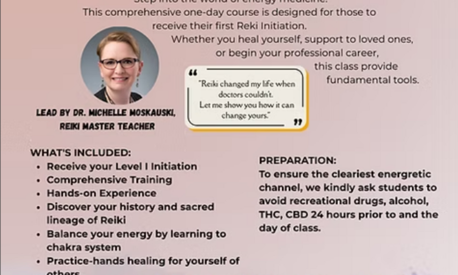 Reiki Level I Certification Course