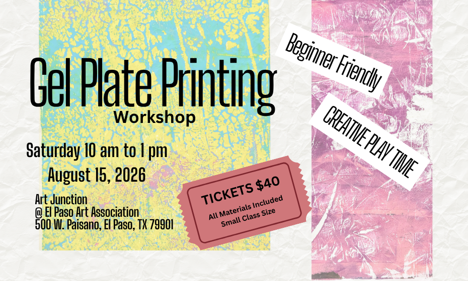Paint With Ash: Gel Plate Printing Workshop 8/15/2026