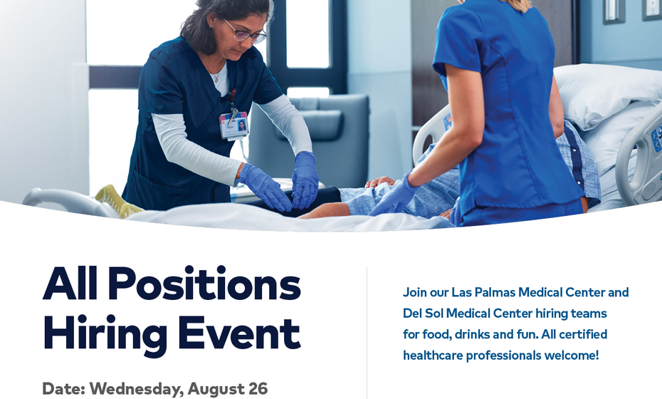 Las Palmas Del Sol Healthcare Summer Hiring Event