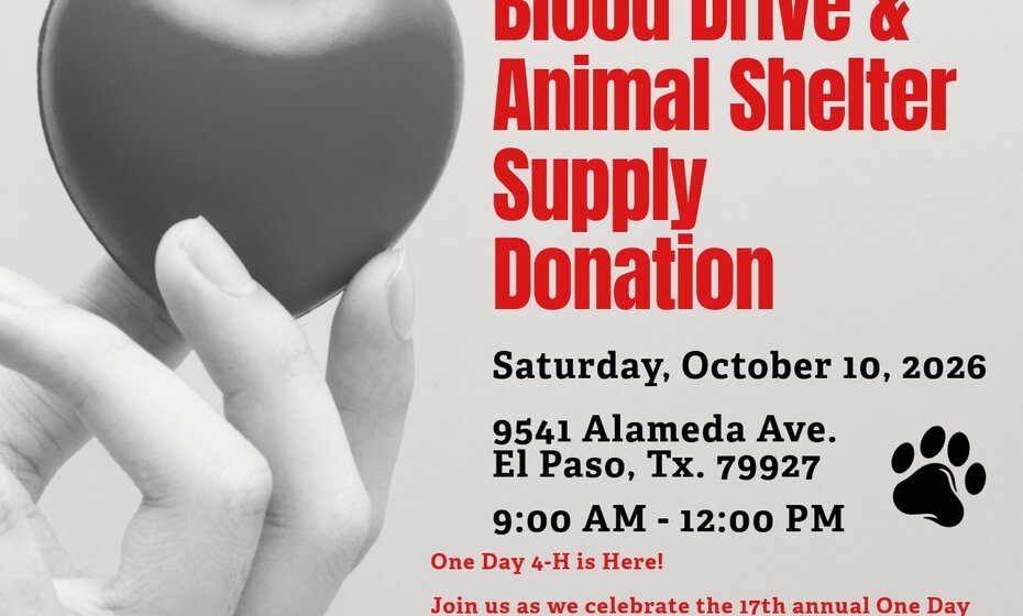 4-H One Day Blood Drive & Animal Shelter Supply Donation