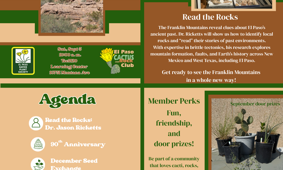 El Paso Cactus and Rock Club Monthly Meeting