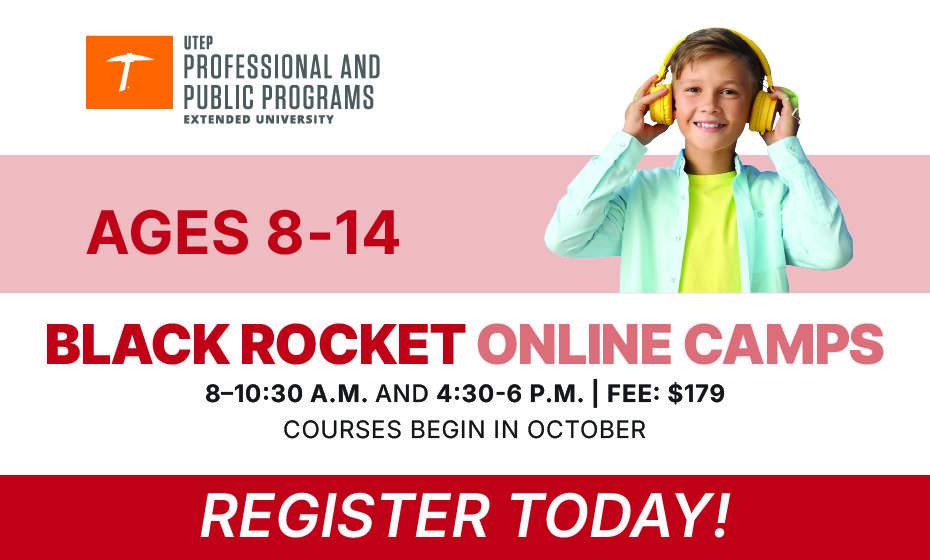 UTEP Youth Programs and Camps - Fall 2026 Black Rocket Camps