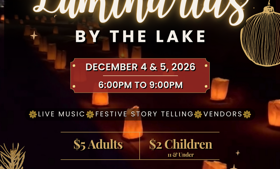 Luminarias near the Lake at Keystone Heritage Park 