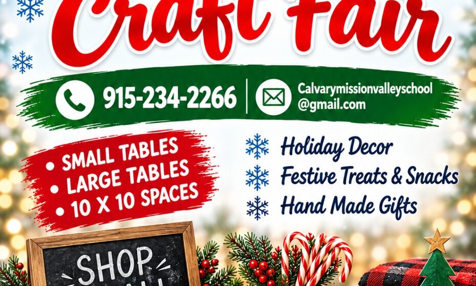 Fall craft fair - Calvary Mission Valley School 