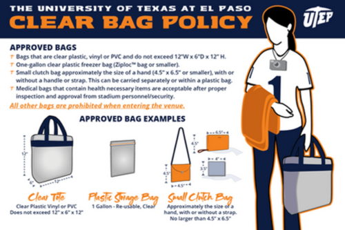 Coldplay El Paso Bag Policy
